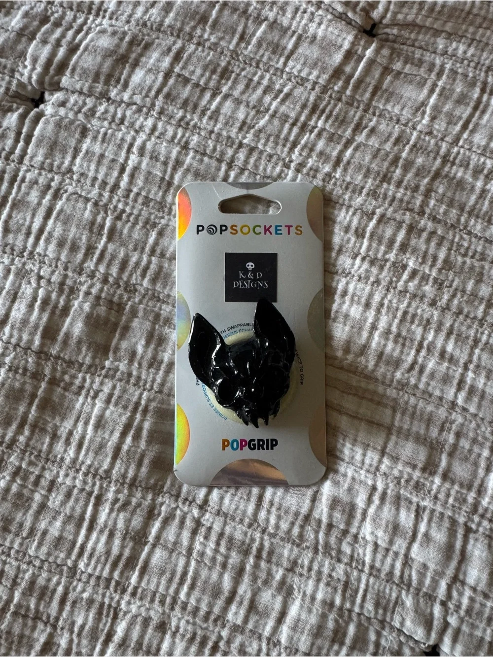 PopSockets PopGrip Black Bat Ear Phone Grip